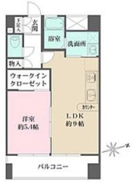 アビオン中野坂上 A202 間取り図