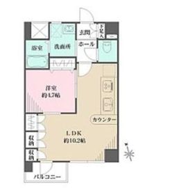 アビオン中野坂上 A411 間取り図