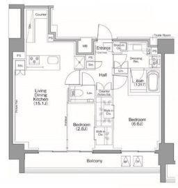 ザ・パークハビオSOHO南青山 606 間取り図