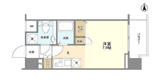 エクセリア九段 501 間取り図