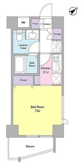 スタイリオ下丸子 708 間取り図
