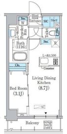 プライムブリス新宿上落合 403 間取り図
