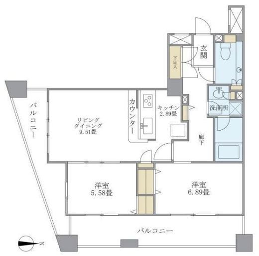 ヒルクレスト妙蓮寺 403 間取り図