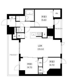 WHARF駒込 601 間取り図