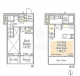 イプセ神楽坂 101 間取り図