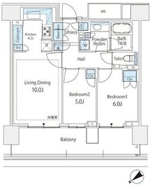 HARUMI FLAG SUN VILLAGE (晴海フラッグ サンヴィレッジ) 3階 間取り図