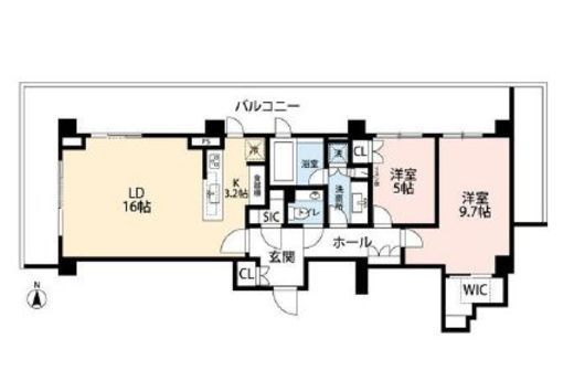 広尾ガーデンフォレスト 4階 間取り図