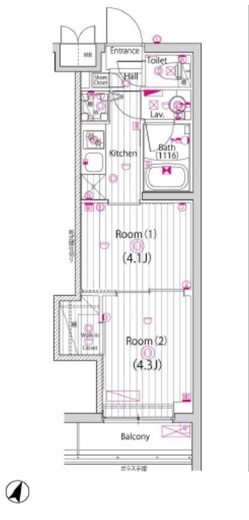 ガーラ練馬グランドステージ 3階 間取り図