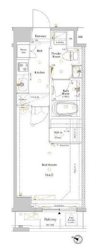 ルクレ高円寺アジールコート 104 間取り図