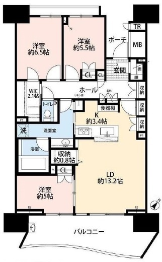 HARUMI FLAG SEA VILLAGE (晴海フラッグ シーヴィレッジ) 4階 間取り図