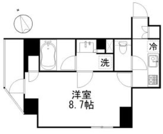 オーギュメント牛込神楽坂 202 間取り図