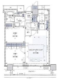 ザ・パークハウス晴海タワーズ クロノレジデンス 43階 間取り図