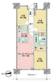 レーベン北千住エアクロスタワー 12階 間取り図