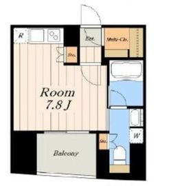 リビオレゾン千代田岩本町ルジェンテ 1204 間取り図