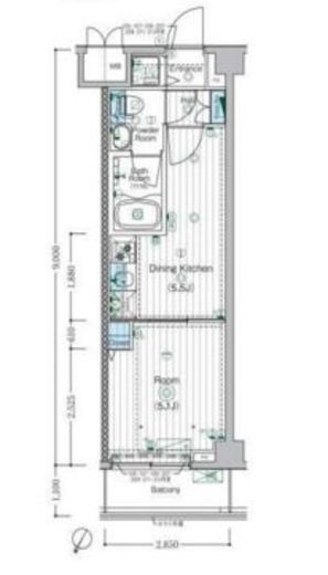 MAXIV宮崎台 (マキシヴ宮崎台) 2階 間取り図
