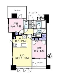 ジオ赤坂丹後町 4階 間取り図