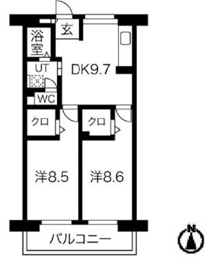 アクティ目黒駅前 1号棟 316 間取り図