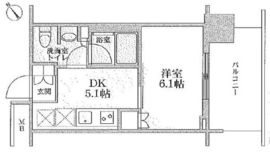 ブリリアタワー浜離宮 5階 間取り図