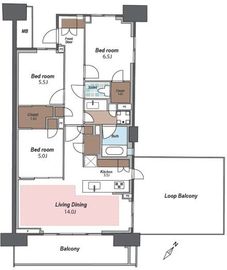 HARUMI FLAG PARK VILLAGE (晴海フラッグ パークヴィレッジ) 17階 間取り図