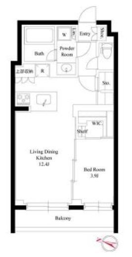 ルネサンス六本木プレミアムコートVivant 402 間取り図