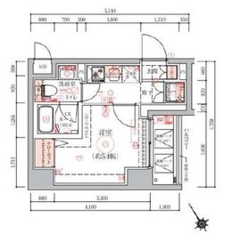 グランヴァン元住吉 304 間取り図