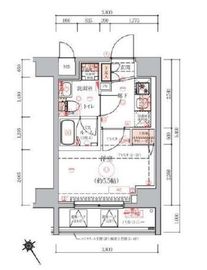 グランヴァン元住吉 401 間取り図