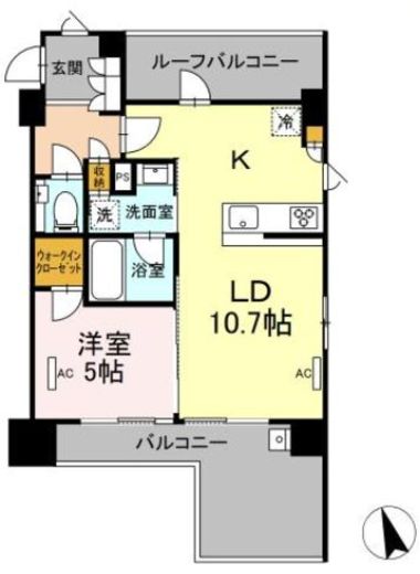 セントラルレジデンス東中野 6階 間取り図