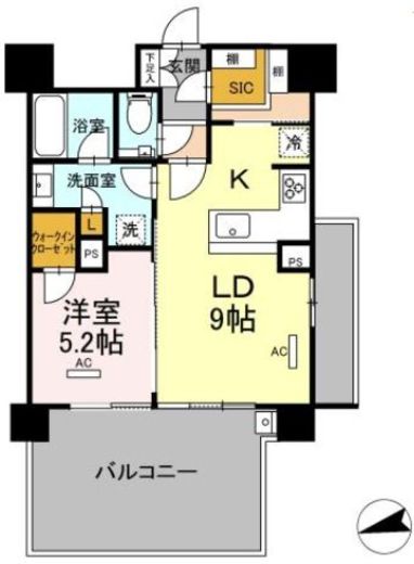 セントラルレジデンス東中野 8階 間取り図