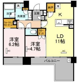 セントラルレジデンス東中野 6階 間取り図