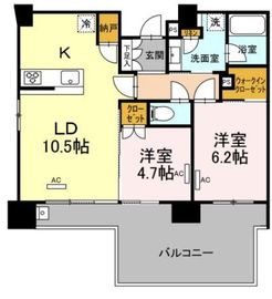 セントラルレジデンス東中野 6階 間取り図