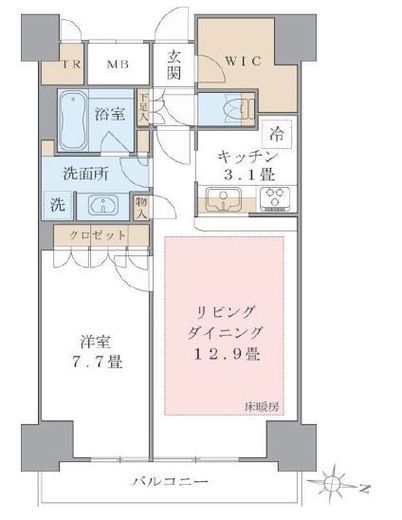 ブリリアイスト東雲キャナルコート 1316 間取り図