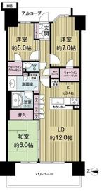 レジデンシャルスクエア 12階 間取り図