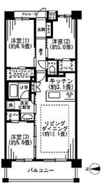 クオス綱島ザ・レジデンス 4階 間取り図