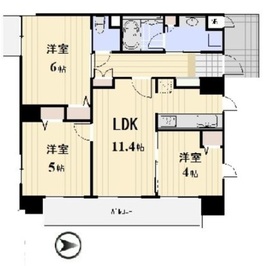 プロスペクト川崎 1404 間取り図