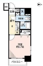プレール・ドゥーク京橋 15階 間取り図