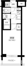 ガーラ・ステーション新宿御苑前 4階 間取り図