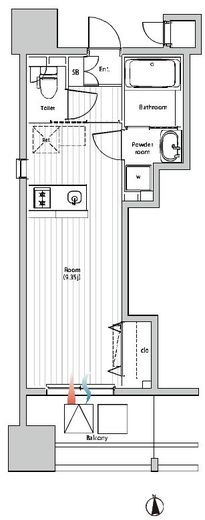 TOPAZ本厚木 (トパーズ本厚木) 801 間取り図