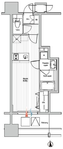 TOPAZ本厚木 (トパーズ本厚木) 907 間取り図