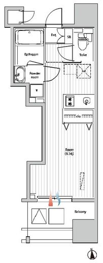 TOPAZ本厚木 (トパーズ本厚木) 908 間取り図