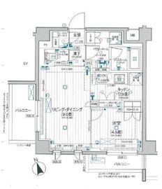 デュオステージ横濱赤門通り 7階 間取り図