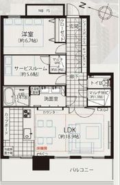 キャピタルマークタワー 37階 間取り図