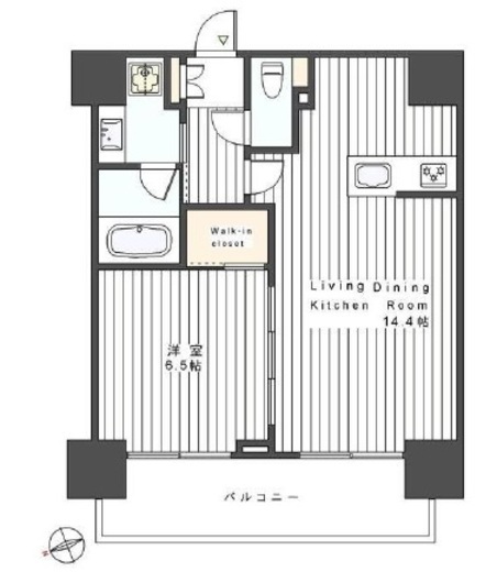 ユニーブル銀座東 8階 間取り図