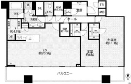 パークタワー晴海 48階 間取り図