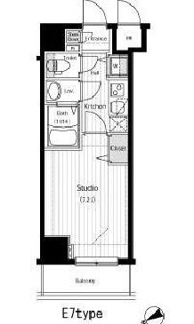 グランド・ガーラ銀座 6階 間取り図