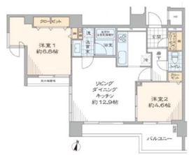 サンウッド赤坂フラッツ 4階 間取り図