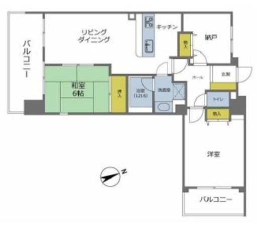 コスモ千駄木 2階 間取り図