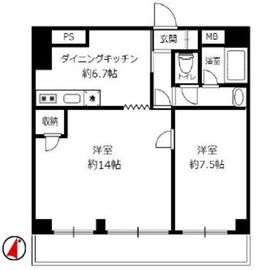 飯田橋ハイタウン 7階 間取り図