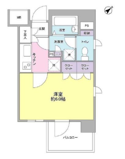 プロスペール溝の口 505 間取り図