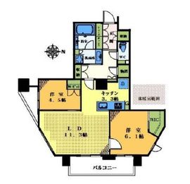 ライオンズ東中野 3階 間取り図