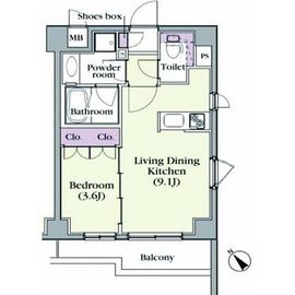 プラチナコート中目黒 301 間取り図